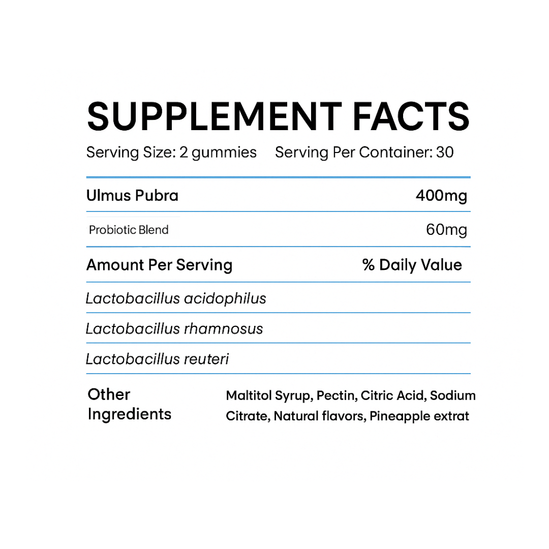 women's probiotics & slippery elm gummies