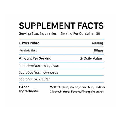 women's probiotics & slippery elm gummies